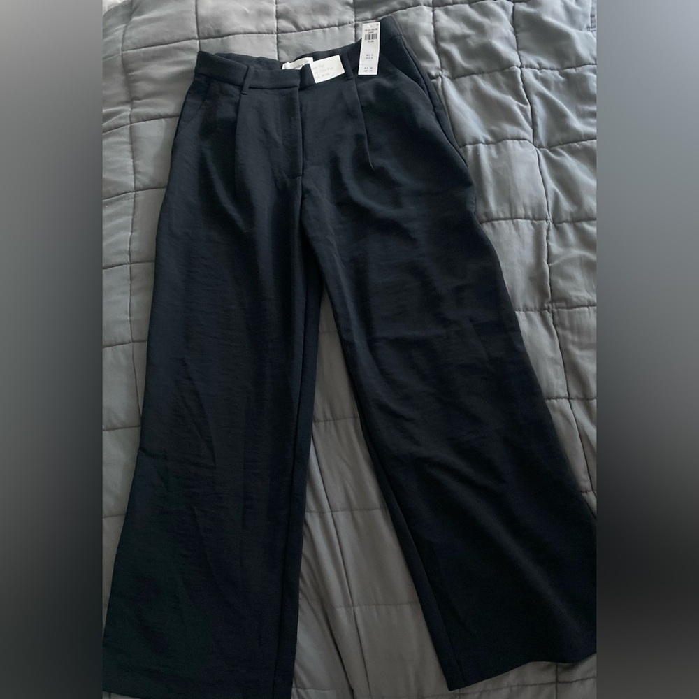 Abercrombie & Fitch High Waisted Ultra Wide Tailored Trousers 30/10 NWT
